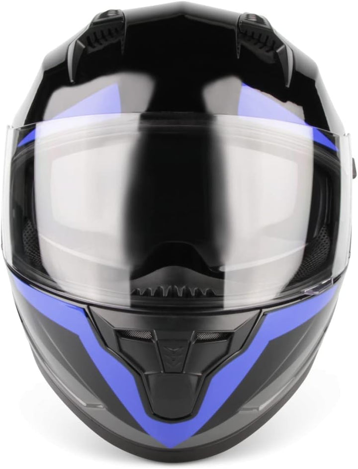 VINZ Kennet Integralhelm mit Sonnenblende | Motorrad Helm Vollvisierhelm Mopedhelm | Motorradhelm Fu