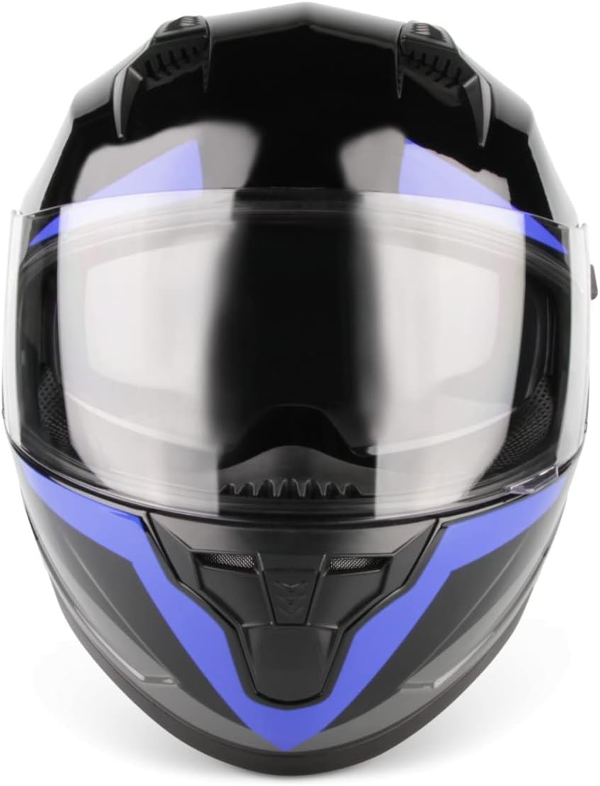 VINZ Kennet Integralhelm mit Sonnenblende | Motorrad Helm Vollvisierhelm Mopedhelm | Motorradhelm Fu