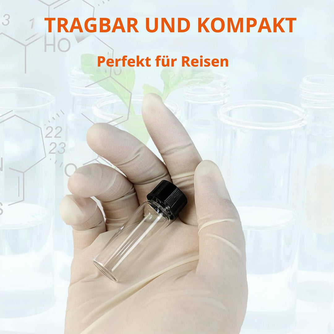 ALWSCI 100 Stück Probenflaschen 4mL Glasfläschchen Schraubverschluss 13-425 Schwarzer Geschlossener