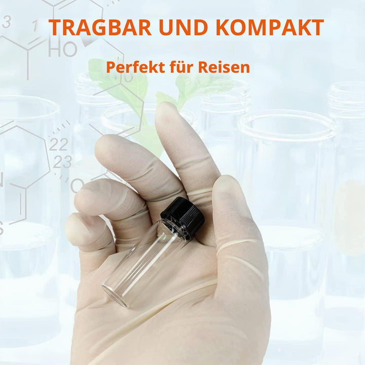 ALWSCI 100 Stück Probenflaschen 4mL Glasfläschchen Schraubverschluss 13-425 Schwarzer Geschlossener