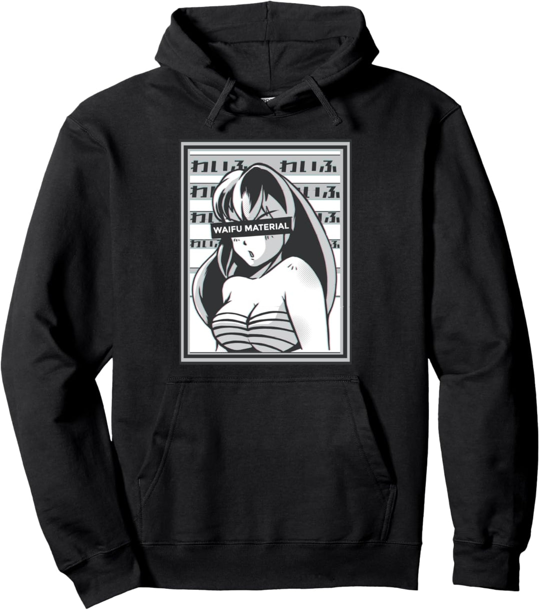 Waifu Material Anime Manga - Anime Outfit, Anime Girl Pullover Hoodie