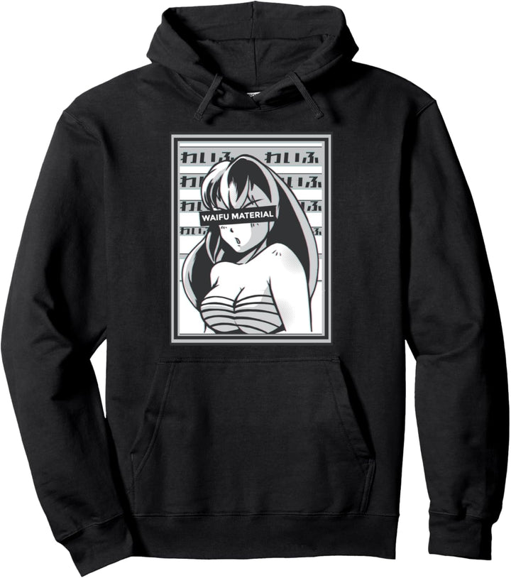 Waifu Material Anime Manga - Anime Outfit, Anime Girl Pullover Hoodie