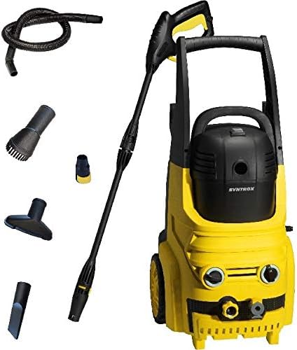 Syntrox Germany 2 in 1 Hochdruckreiniger mit abnehmbarem Nass- und Trockensauger Terrassenreiniger F