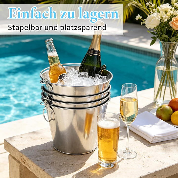 12 Stück Eiswürfelbehälter mit Eisschaufeln und Eiszangen, Robuster