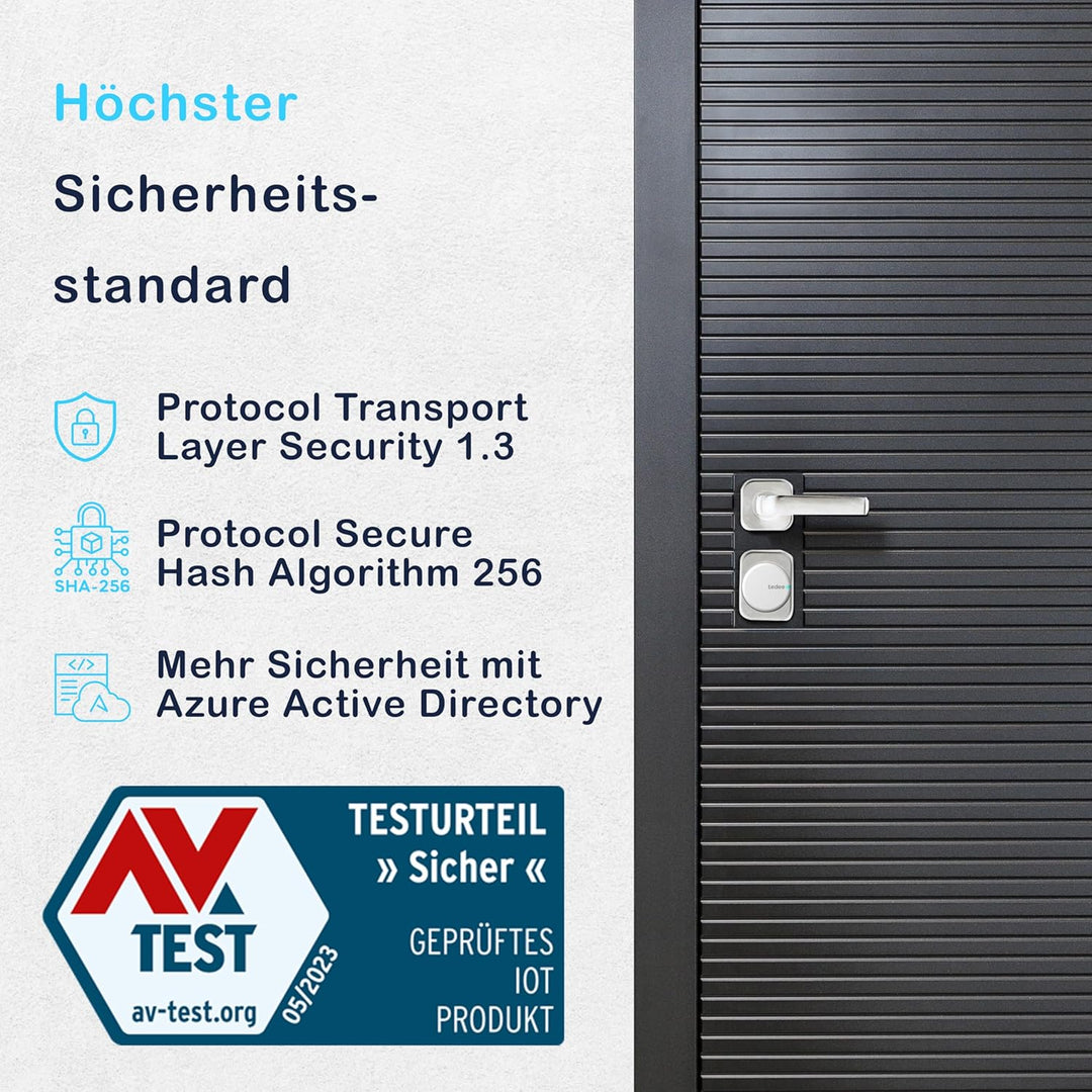 tedee Lock GO, smartes Türschloss, einfach nachrüstbar, ohne Zylindertausch, Steuerung via Bluetooth
