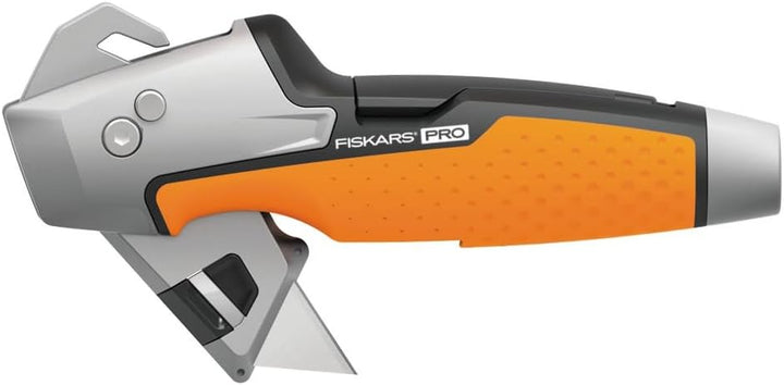 Fiskars Universal-Malermesser, Länge 19,1 cm, Rostfreier Stahl/Kunststoff, Schwarz/Orange, CarbonMax