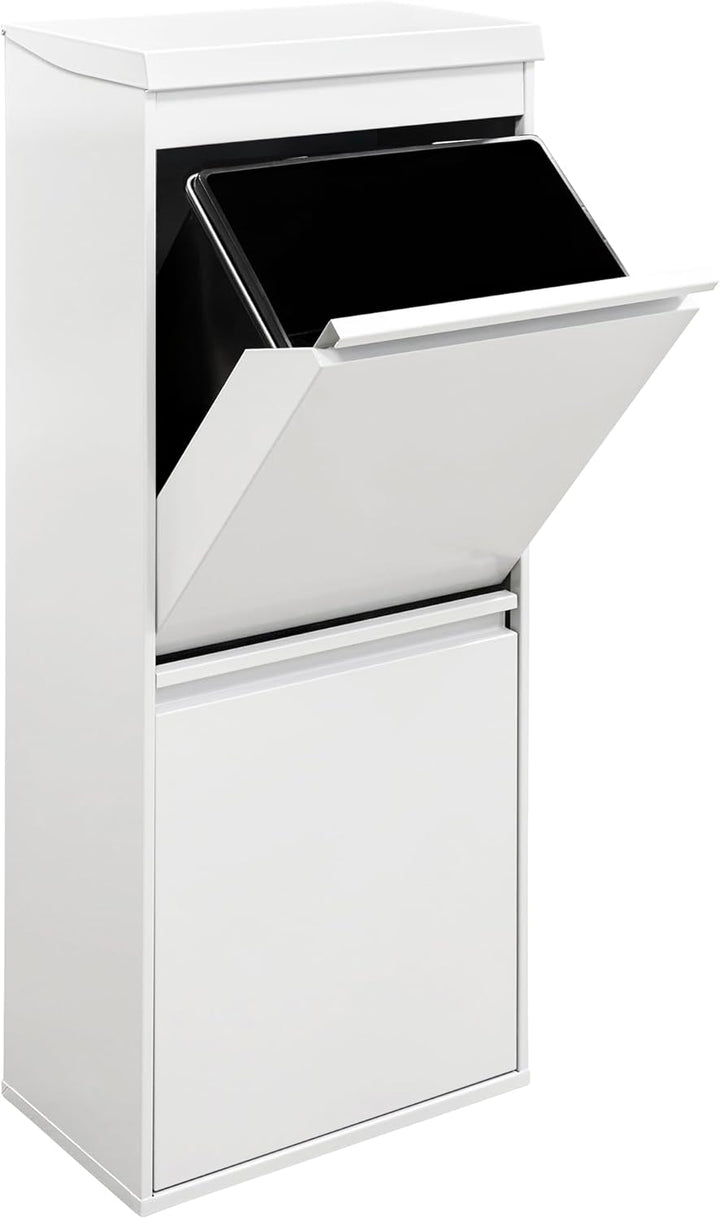 ARREGUI Top CR421-B2 Mülltrennsystem aus Stahl mit Aufbewahrungsbox mit Deckel | 2 Fächer Mülleimer