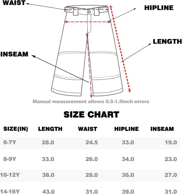 SMONTY Skihose für Kinder mit Reissverschluss, Latzhose, Winter, Wasserdicht, Winddicht, Warme Snowb
