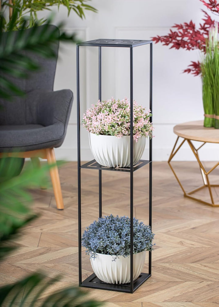 Markenloss HowHomely Blumenständer Metall 100 x 24 cm - Eleganter und Hoher Blumenhocker mit Zusätzl