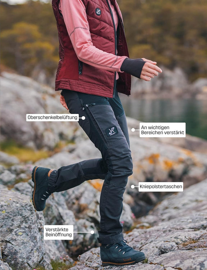 RevolutionRace Damen RVRC GP Pro Pants, Hose zum Wandern und für viele Outdoor-Aktivitäten S Jet Bla