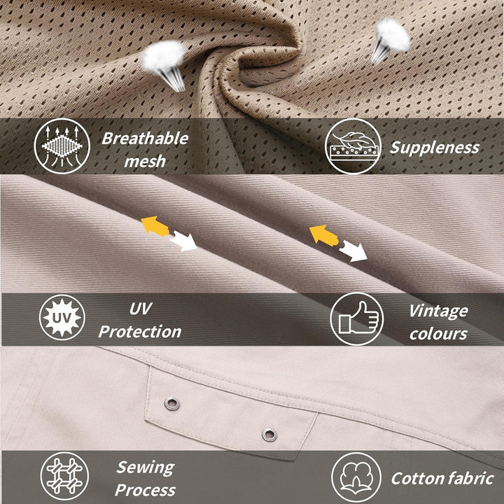 Herren Outdoor Weste Anglerweste mit Vielen Taschen Freizeit Jagd Herrenwesten Sommer Camping Multif