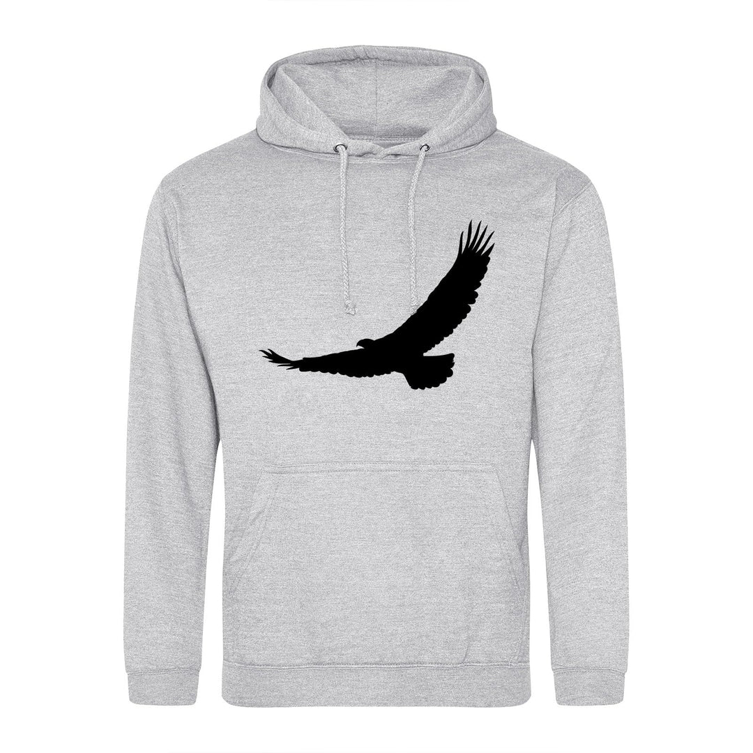 huuraa Unisex Hoodie Eagle Silhouette Adler Pullover Vegan Grösse 3XL mit Motiv für alle Vogel Freun