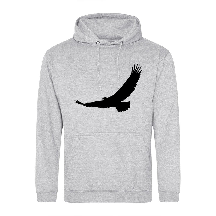 huuraa Unisex Hoodie Eagle Silhouette Adler Pullover Vegan Grösse 3XL mit Motiv für alle Vogel Freun