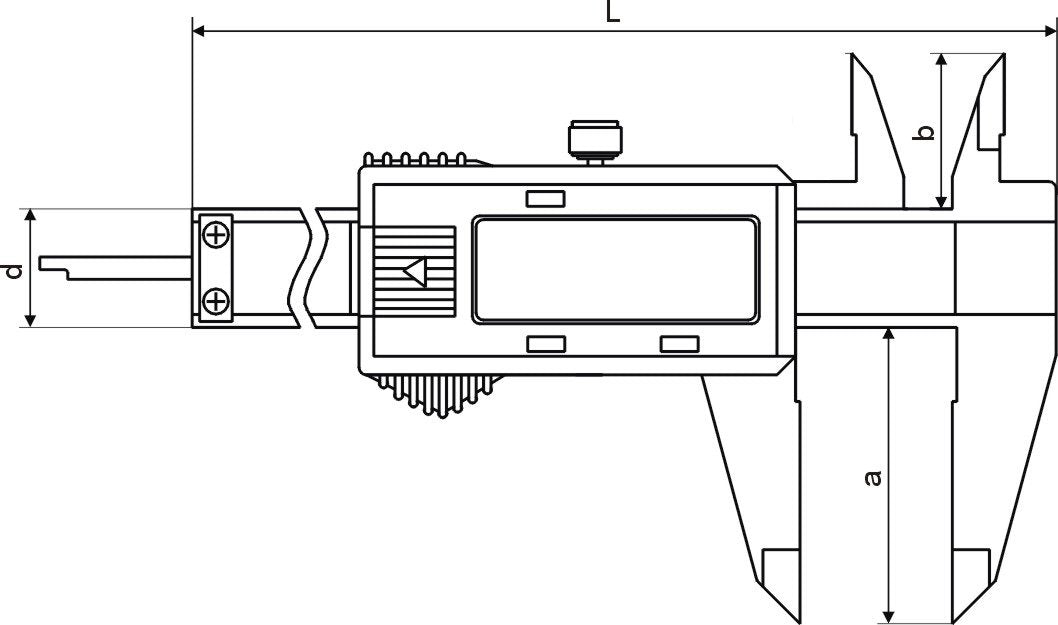 CNC QUALITÄT Digital Messschieber 150 mm DIN 862 - Linkshänder