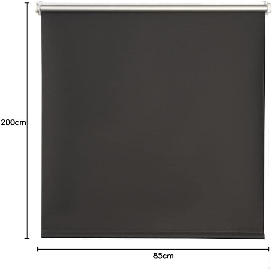 K-home Klemmfix Rollo Verdunklung, Schwarz, 85 x 200 cm (B x L) Schwarz 85 x 200 cm (B x L), Schwarz