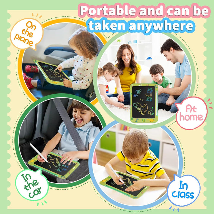 [2 Pack] Genialba LCD-Schreibbrett für Kinder, Zeichentafel mit farbigem Bildschirm für Mädchen im A