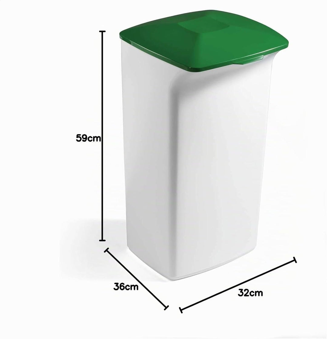 Durable Abfallbehälter Durabin Square 40 Liter, weiss, 1800798010 Behälter Weiss, Behälter Weiss