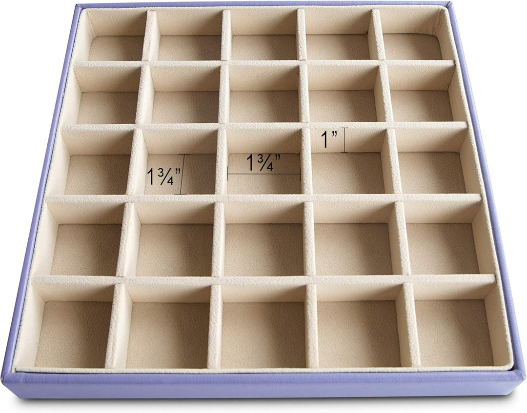 Frebeauty Ohrring-Organizer, klassische Schmuckschatulle, 50 Fächer, doppellagig, Schmuck-Aufbewahru