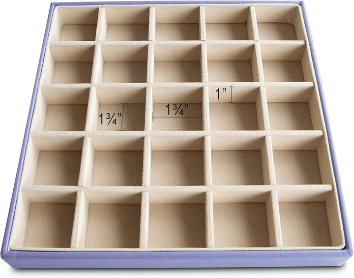 Frebeauty Ohrring-Organizer, klassische Schmuckschatulle, 50 Fächer, doppellagig, Schmuck-Aufbewahru