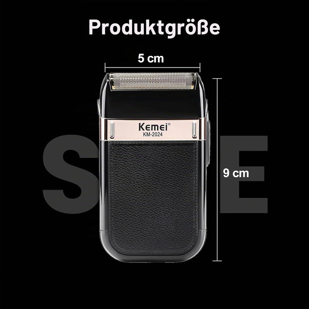 KEMEI Elektrischer Herren-Rasierer, wasserdicht, Säbelrasierer, kabellos, Präzisions-Bartschneider,