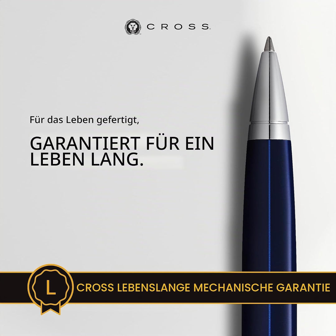 Cross Calais Kugelschreiber (Drehmechanik, Strichstärke M, Schreibfarbe: schwarz, inkl. Geschenkbox)