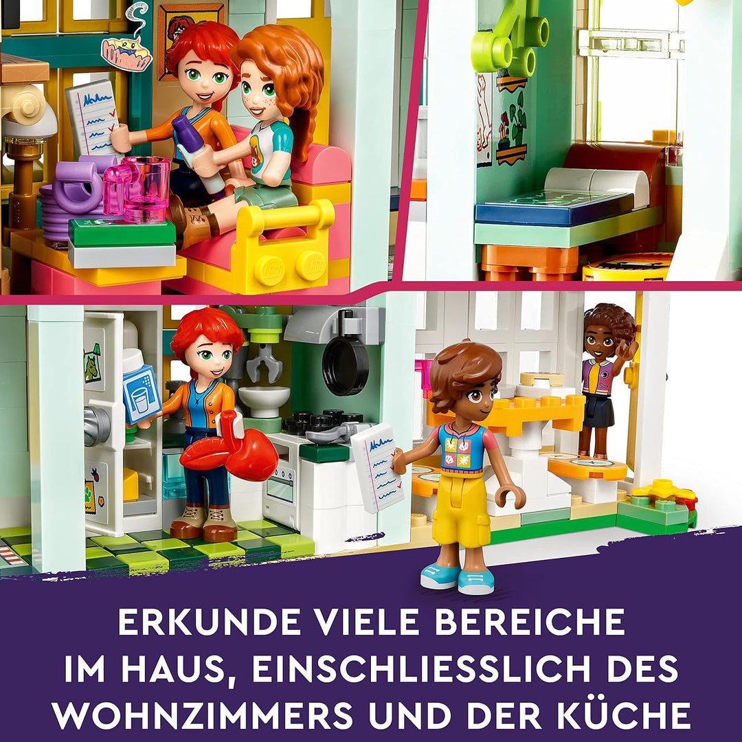 LEGO 41730 Friends Autumns Haus, Puppenhaus mit Tierfiguren und Zubehör, Mini-Puppen Autumn, Mia und