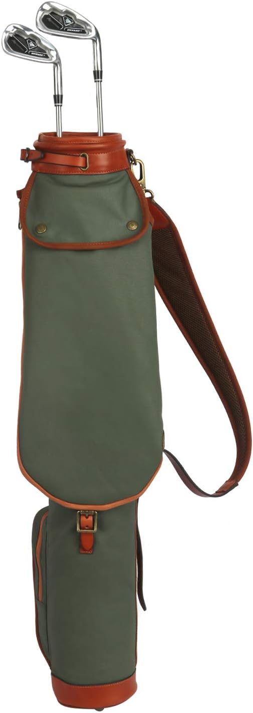 Tourbon wasserdichte Segeltuch-Tasche für Golfschläger, mit weichem gepolstertem Schultergurt Grün