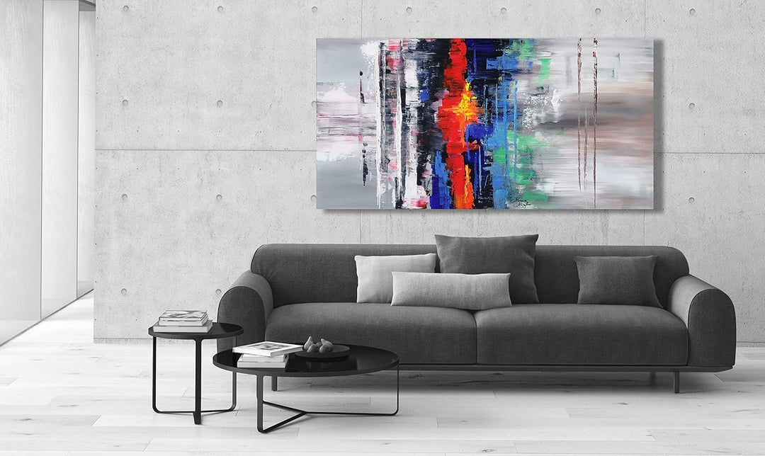 Monica Mirafiori I 100% HANDGEMALT I Gemälde Energy 100x50cm | Gemälde Handgemalt | Acrylgemälde | S