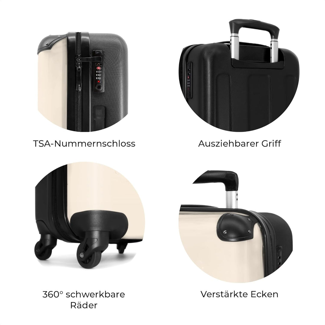 NoBoringSuitcases.com® Koffer Kinder Gross 67x43x25 cm Reisekoffer Kinderkoffer 4 Rollen Leicht Kind