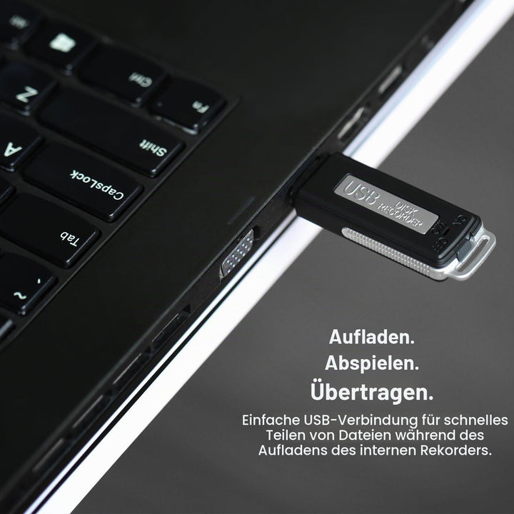 SMARTEX | Digital Diktiergerät Mini Voice Recorder mit 8GB / 150 Stunden USB Audio - Mikrofon, Voice