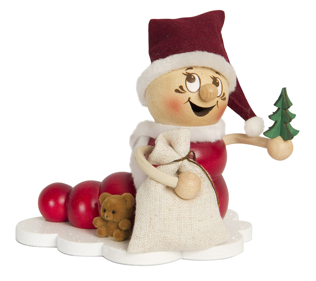 Drechslerei Kuhnert Rauchmann / Räucherfigur - Rauchwurm aus Holz - Rudi & Rosi - Motiv: Weihnachts-