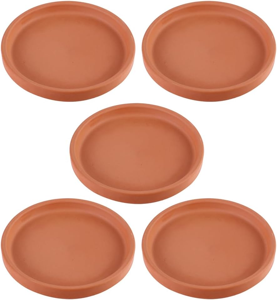 UPKOCH 5 Stücke Ton Blumentopf Untersetzer Terracotta Runde Pflanzentopf Untertasse Terrakotta Pflan
