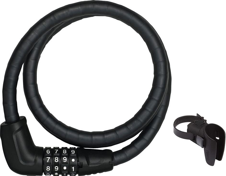 ABUS Panzerkabelschloss Steel-O-Flex Tresorflex 6615C + SCMU-Halterung - Zahlenschloss aus Stahlkabe