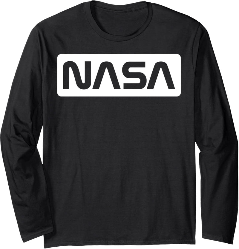 NASA Block Logo Text Langarmshirt