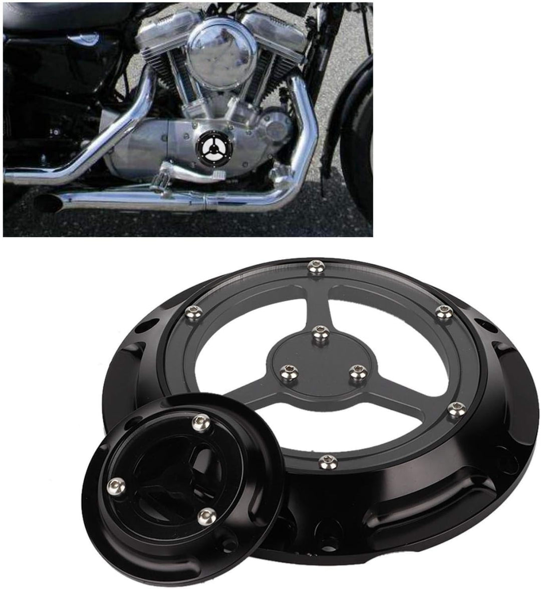 Timer Cover, Derby Cover, Aluminium Motorrad Derby Cover Timing Timer Cover Set für XL XR 883 1200(S