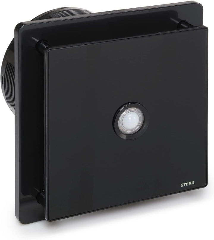 STERR Schwarz Badezimmerlüfter 150 mm mit PIR silent badlüfter - Moderner Lüfter ins Badezimmer - Ba