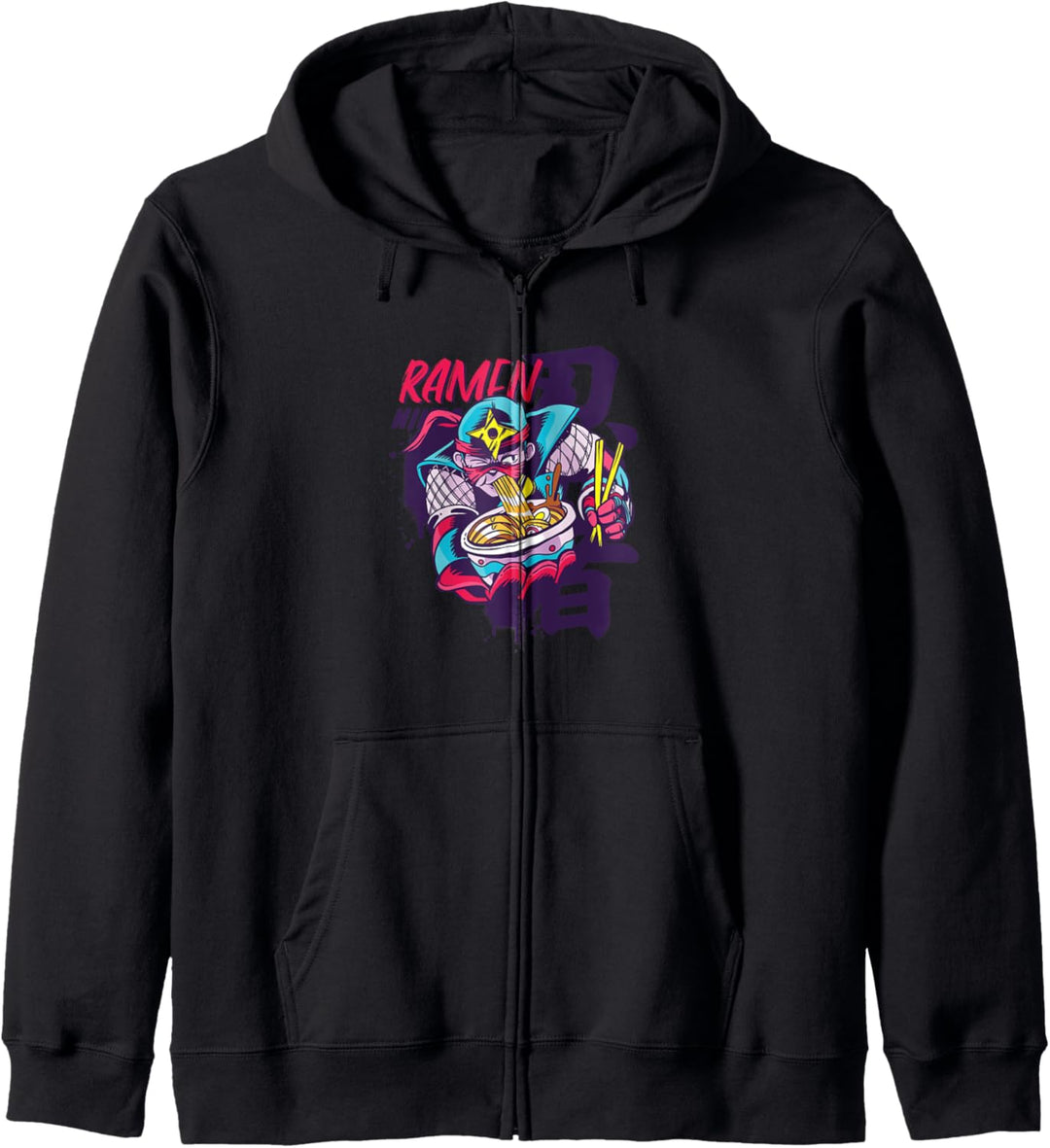 Ninja isst Ramen - Japanischer Manga Anime Kapuzenjacke