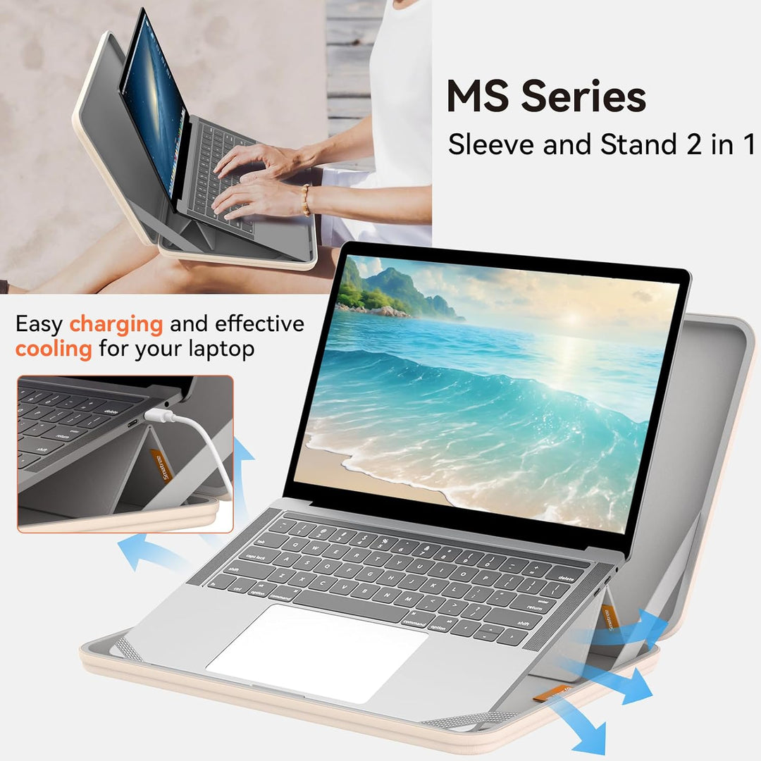 Smatree MS41T Laptop Hartschalenhülle aus Eva mit Laptopständer, für 14 Zoll Dell Pro 14 Premium (PA