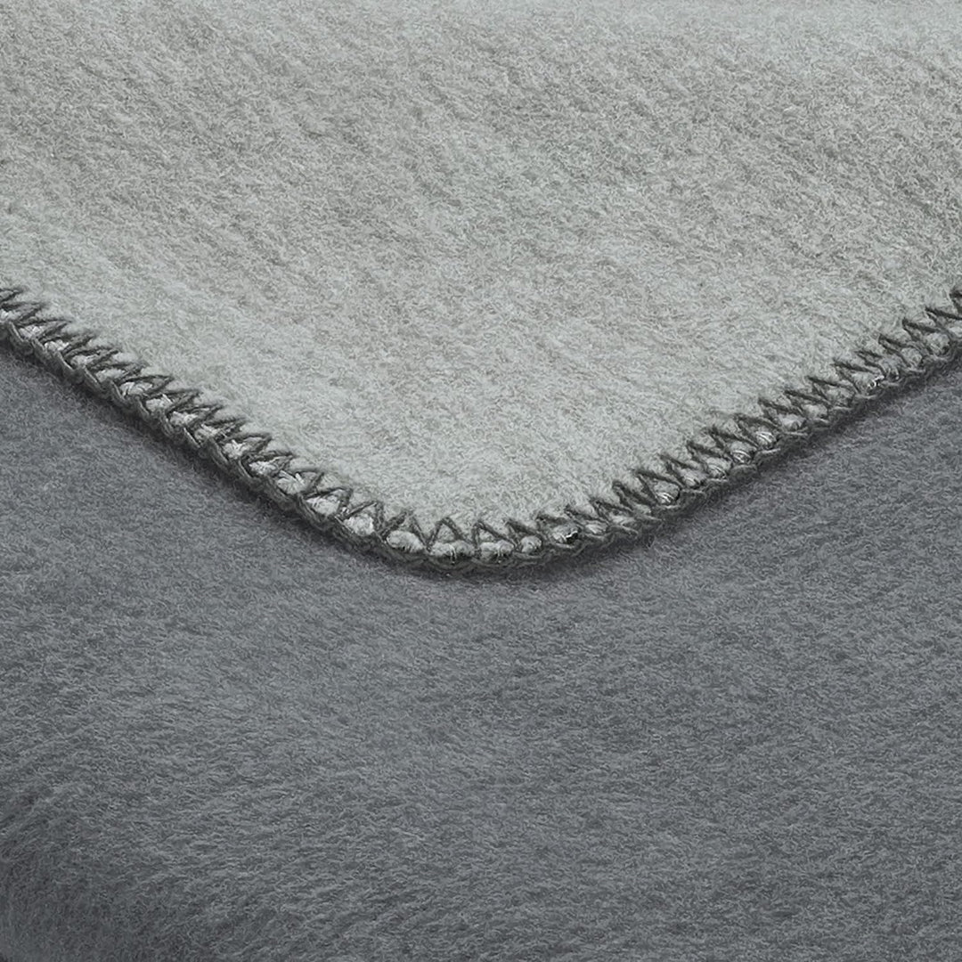 Erwin Müller Wohndecke, Wolldecke 2er- Pack grau/Silber Grösse 150x230 cm - weich, temparaturausglei