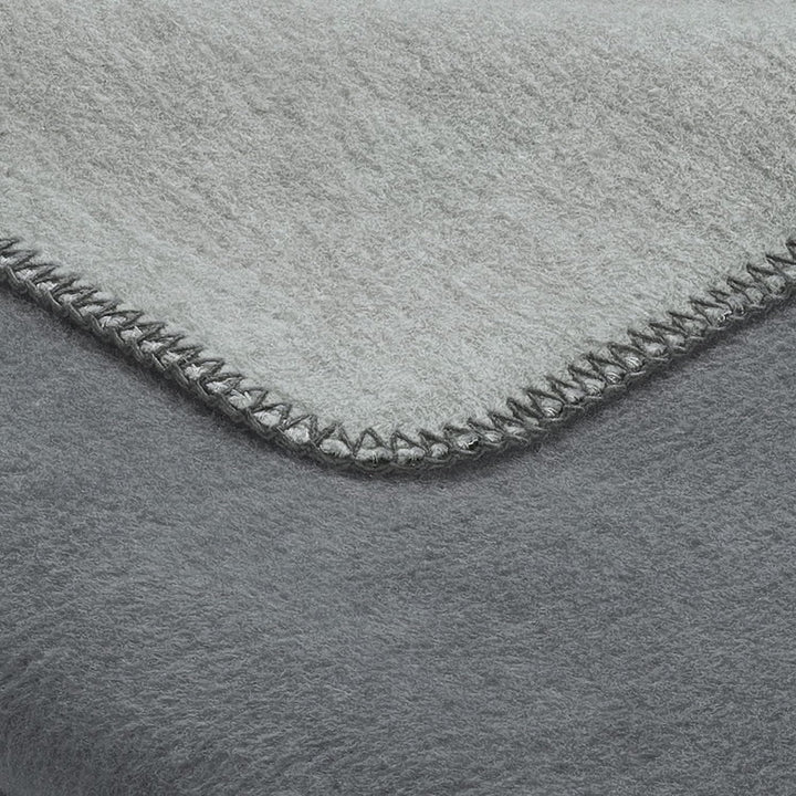 Erwin Müller Wohndecke, Wolldecke 2er- Pack grau/Silber Grösse 150x230 cm - weich, temparaturausglei
