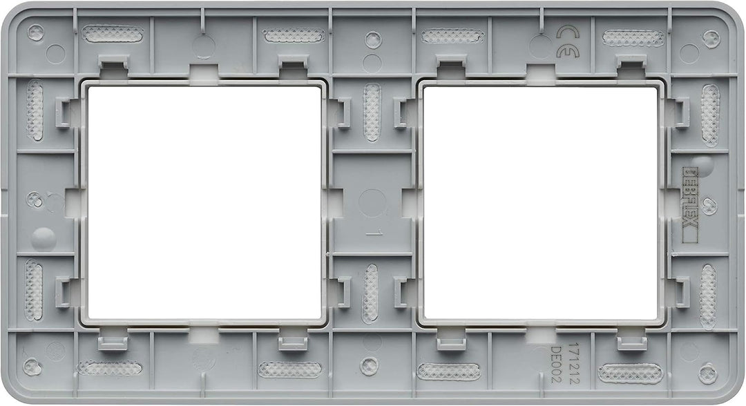 Debflex 742002 Casual Abdeckrahmen 2fach Rahmen weiss glänzend, Glänzend Weiss