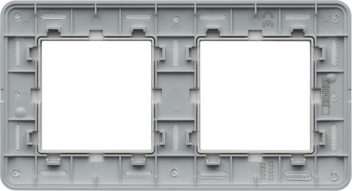 Debflex 742002 Casual Abdeckrahmen 2fach Rahmen weiss glänzend, Glänzend Weiss