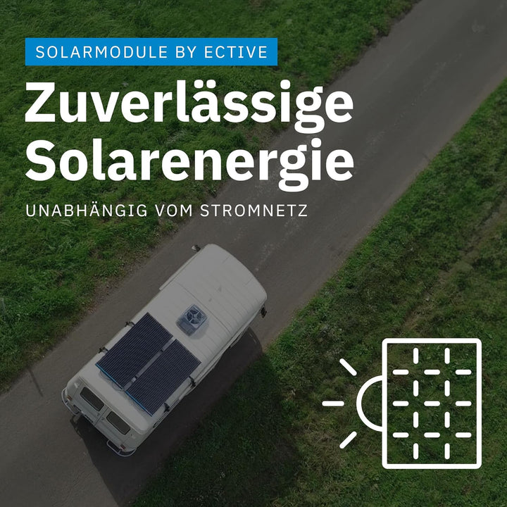 ECTIVE - Solarpanel starr MSP 70s Black 70W 1,94A 72 Siliziumzellen für 12V-24V Batterieladeregler -