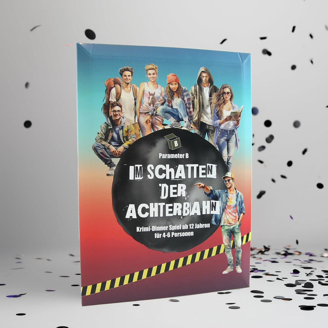 Parameter B - Im Schatten der Achterbahn - Krimidinner für 4-6 Personen – ab 12 Jahren - Krimidinner