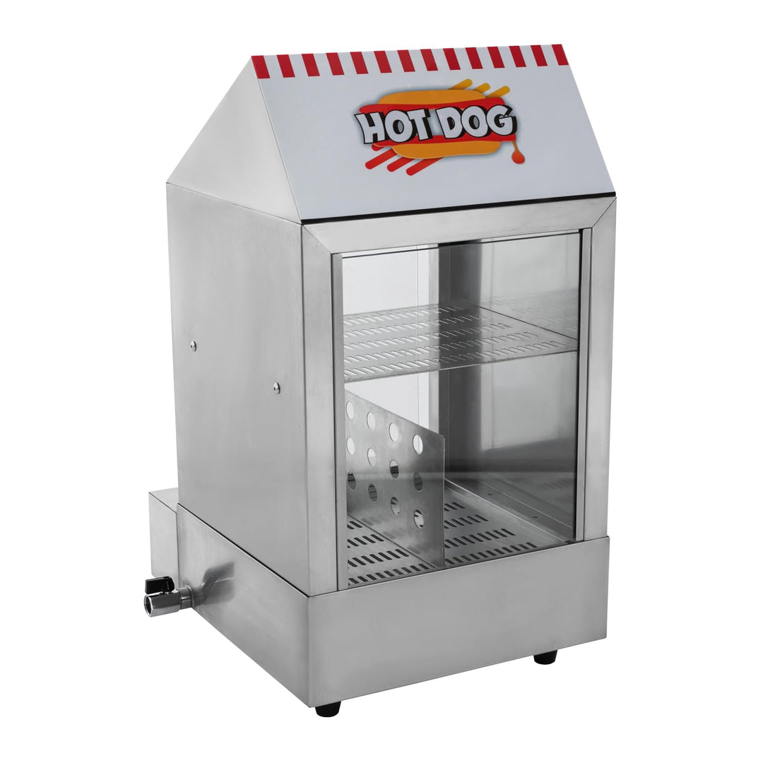 40 l elektrischer Hotdog-Wärmer, Edelstahl-Hotdog-Maker, elektrischer Hotdog-Wärmer, Hotdog- und Wür