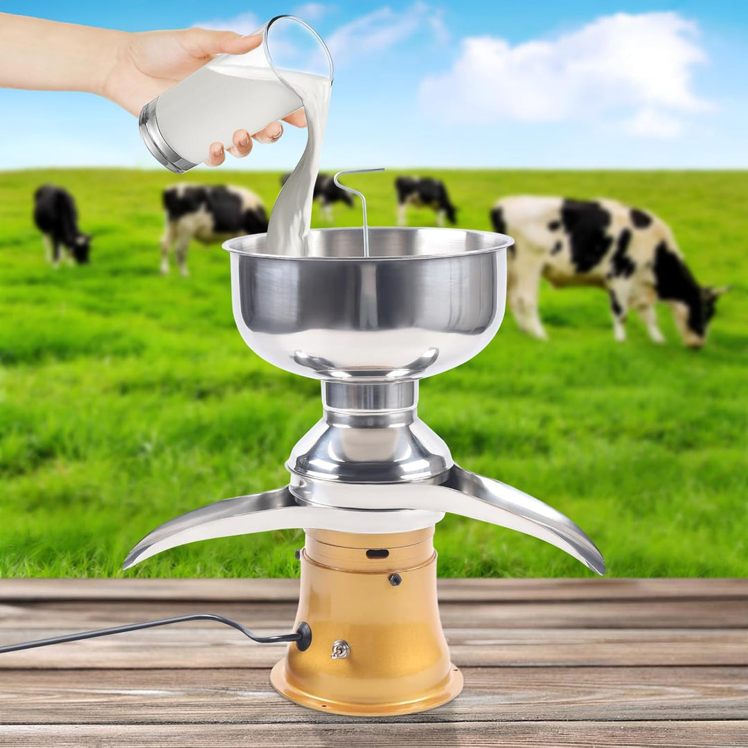 Elektrische Milchzentrifuge - Milch Separator für 50 Liter Milch pro Stunde, Butterfass und Cremeabs