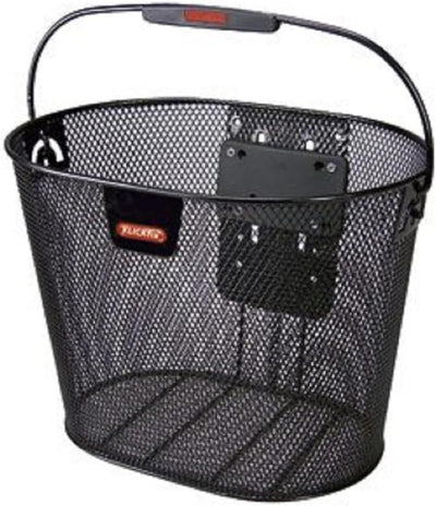 KLICKfix Farradtasche Oval Plus Korb Lenkerkorb, Schwarz, 25 x 36 x 27 cm