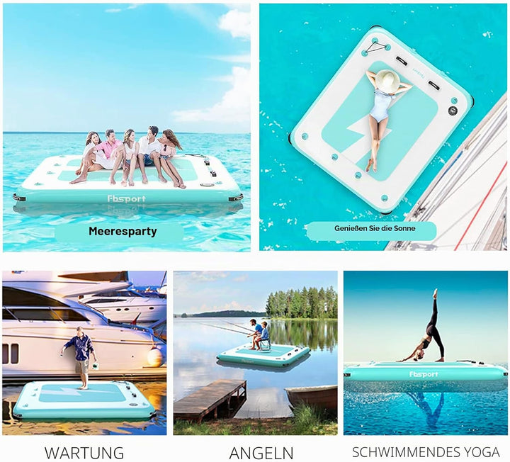 Aufblasbare Dock Schwimmende Plattform Aufblasbare Wasserhängematte, Multi Personen Aufblasbares Sch