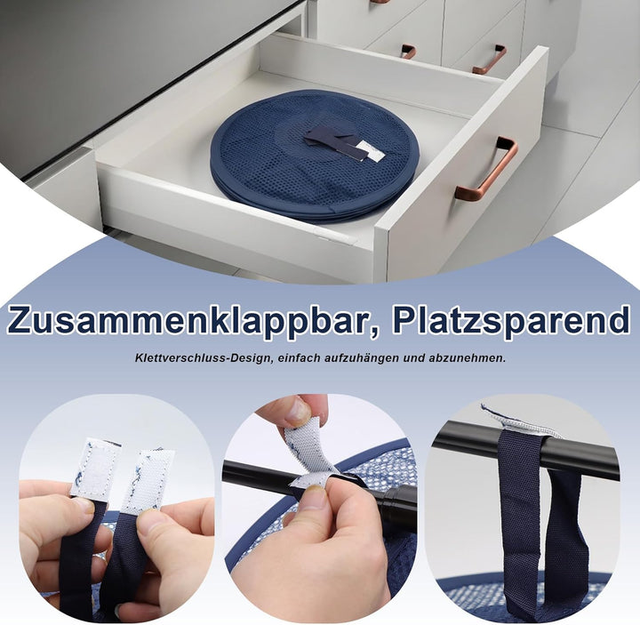 ZYNERY 3 Stück Set Hängende Netz-Aufbewahrungstasche, 5 Stufe Faltbare Hängeaufbewahrung Organizer,