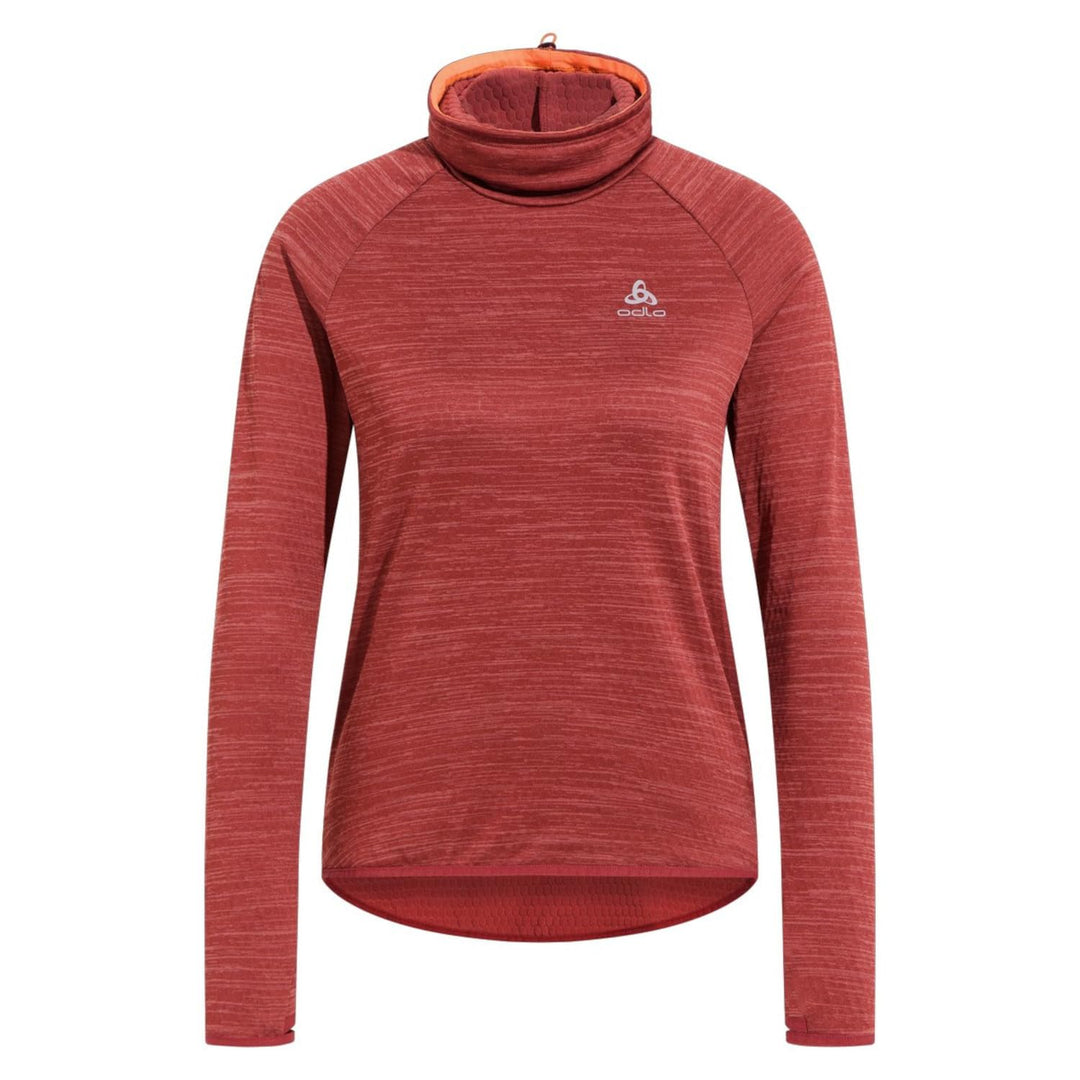 Odlo Damen Run Easy Warm_313611 Shirt XS Spiced Apple Melange, XS Spiced Apple Melange